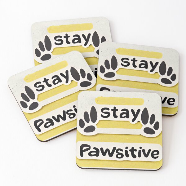 Item preview, stay pawsitive designed and sold by Chillapy.