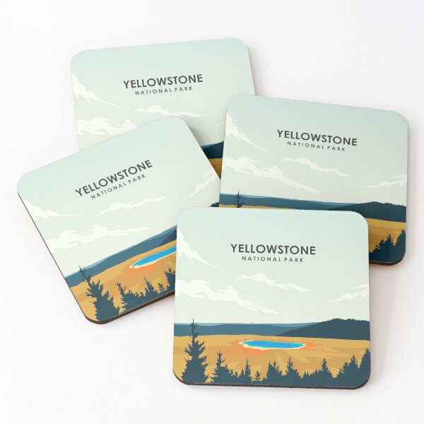 Item preview, Yellowstone National Park Human Made Travel Poster designed and sold by Stadify.