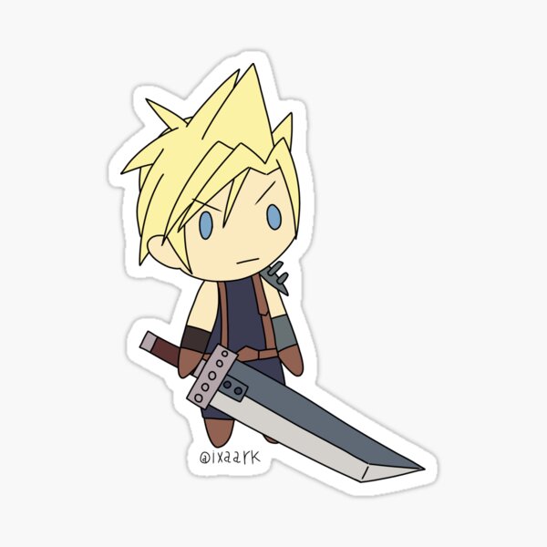 Cloud Strife And Buster Sword Sticker For Sale By Ixaark Redbubble