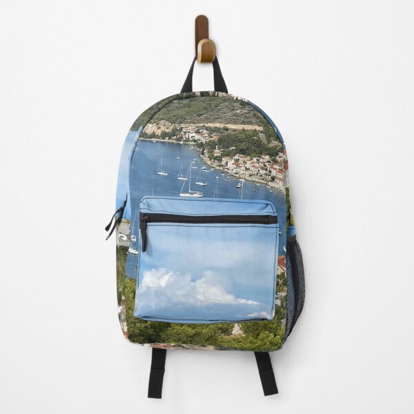 Item preview, aesthetic croatian costal town with visiting sail boats designed and sold by stainedauroras.