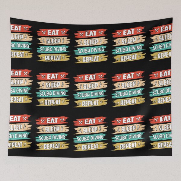 Item preview, Funny Scuba Diving Eat Sleep Scuba Diving Repeat designed and sold by RomanStowell.