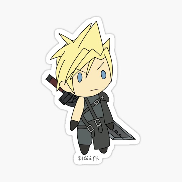 Cloud Strife Advent Children Sticker For Sale By Ixaark Redbubble   St,small,507x507 Pad,600x600,f8f8f8 