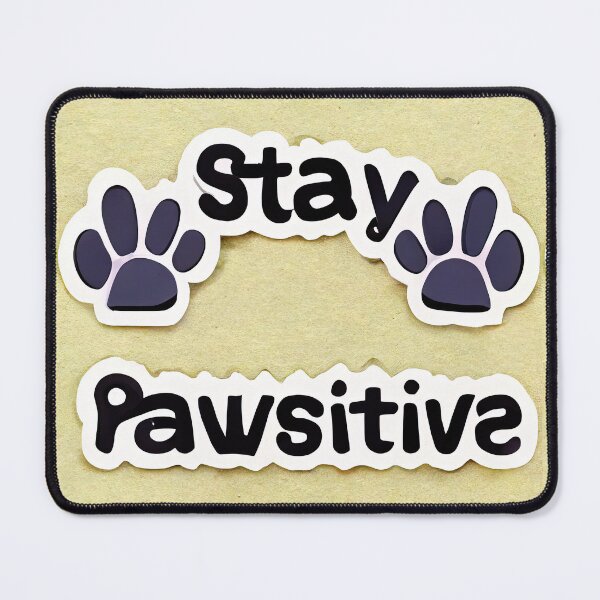 Item preview, stay pawsitive designed and sold by Chillapy.