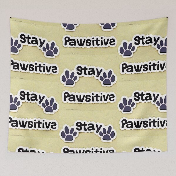 Item preview, stay pawsitive designed and sold by Chillapy.