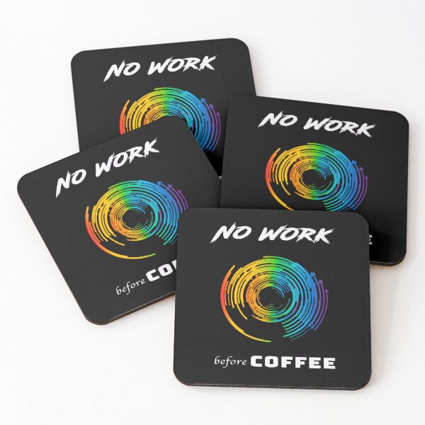Item preview, No work without coffee - Colorful designed and sold by Zandrasart.