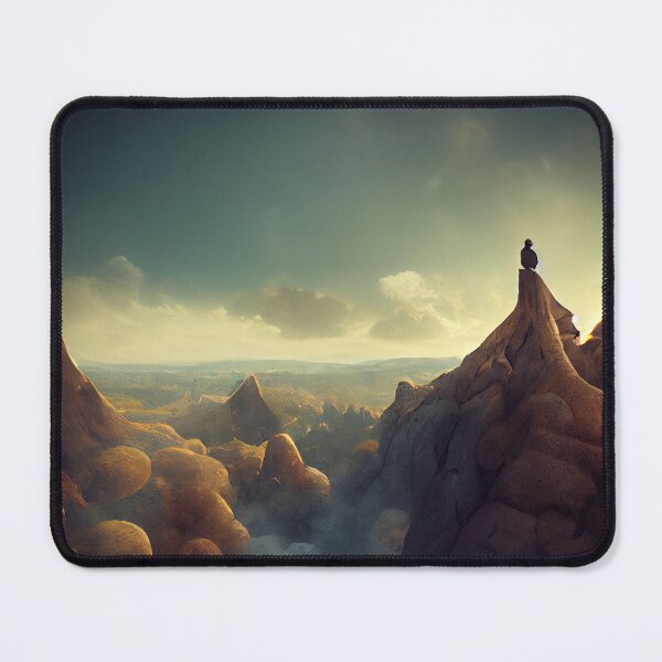 Item preview, Contemplation on the Mountainside | AI Generated Art designed and sold by WillowridgeRKR.