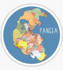 Pangea Map Sticker