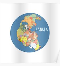 Pangea Map Poster