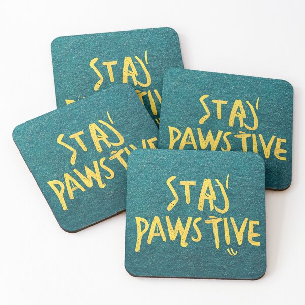 Item preview, stay pawsitive designed and sold by Chillapy.