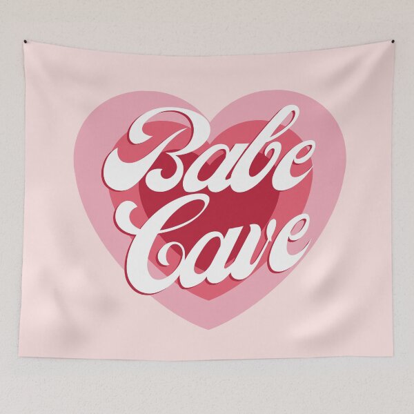 Item preview, Babe Cave | Pink and white | Heart designed and sold by BloompodDesigns.