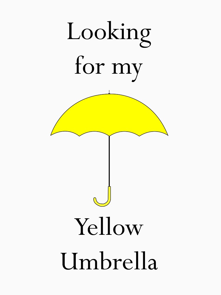 "Looking for my Yellow Umbrella" Tshirt by OddlyEven Redbubble