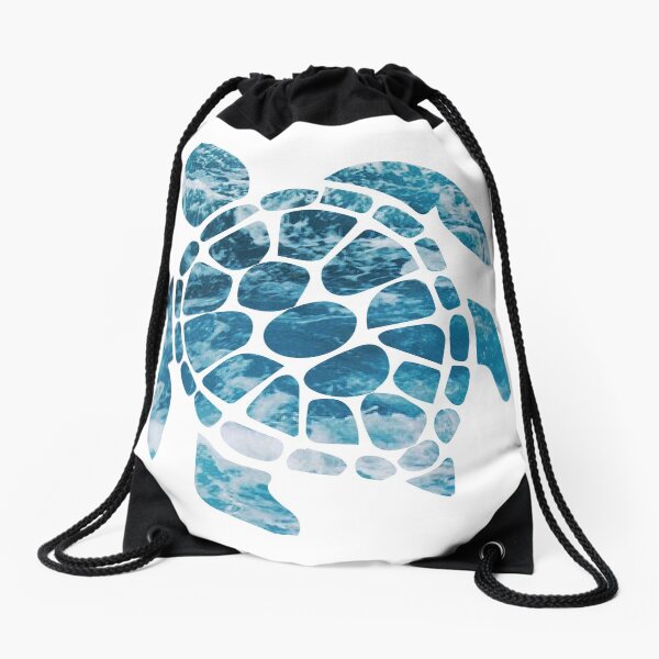 Ocean Sea Turtle Drawstring Bag