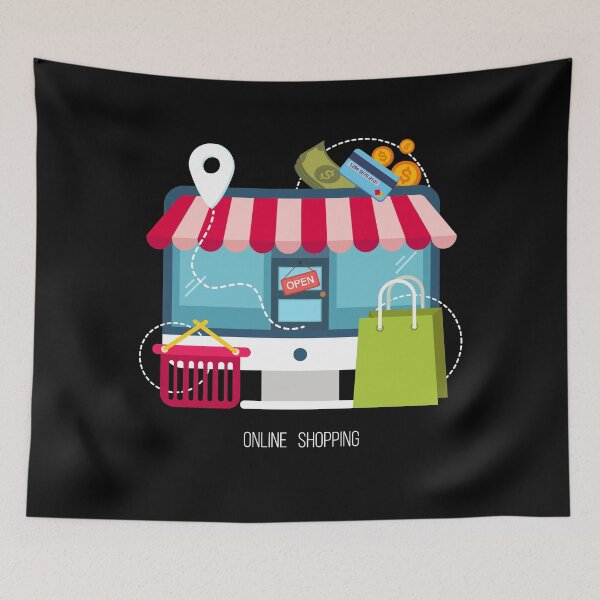 Item preview, Concept of Online Shopping in Flat Design designed and sold by ivector.