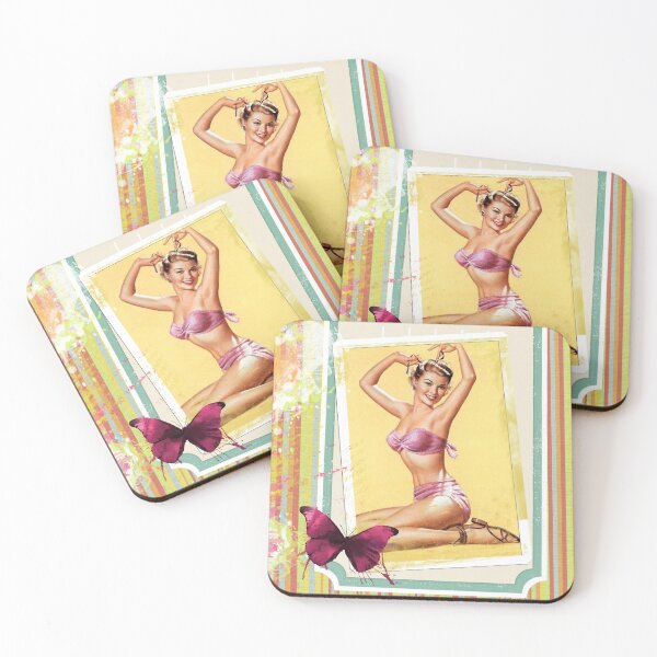Item preview, Retro Pin Up Butterfly Lady designed and sold by semioddfinds.