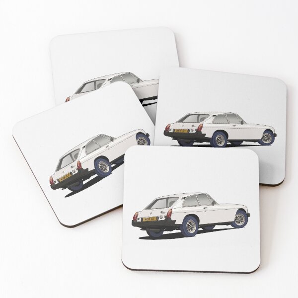 Item preview, MGB GT in white designed and sold by Webazoot Industries - Car Art.