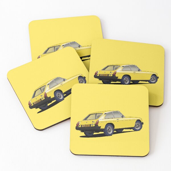 Item preview, MGB GT V8 Classic Car in yellow designed and sold by Webazoot Industries - Car Art.