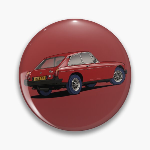 Item preview, MGB GT classic British sports car in Burgundy red designed and sold by Webazoot Industries - Car Art.