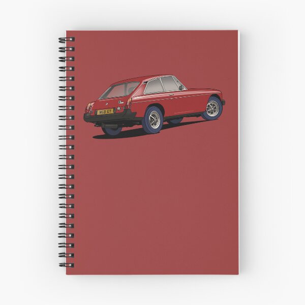 Item preview, MGB GT classic British sports car in Burgundy red designed and sold by Webazoot Industries - Car Art.