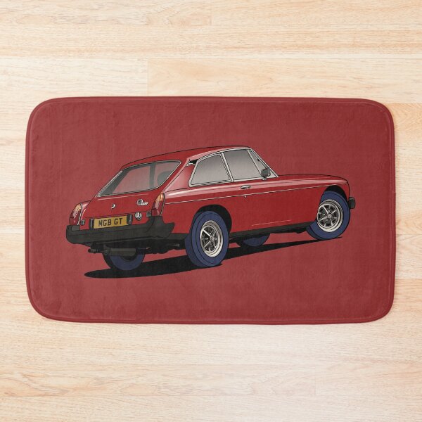 Item preview, MGB GT classic British sports car in Burgundy red designed and sold by Webazoot Industries - Car Art.