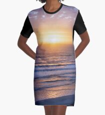 Atlantic ocean waves at sunrise Graphic T-Shirt Dress