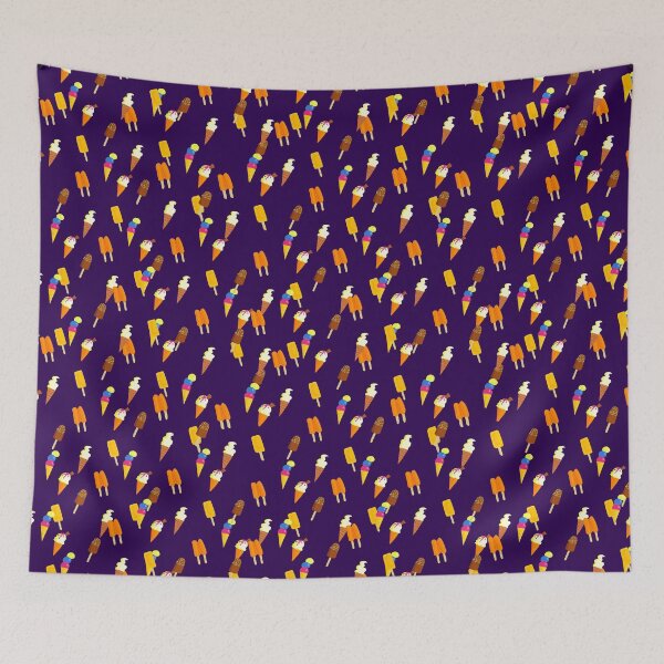 Item preview, Snacks and Popsicles and Ice Cream Pattern Design designed and sold by semioddfinds.