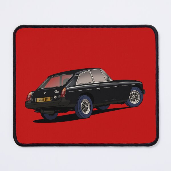 Artikelvorschau, Schwarzes MGB GT Coupé entworfen und verkauft von Webazoot Industries - Car Art.