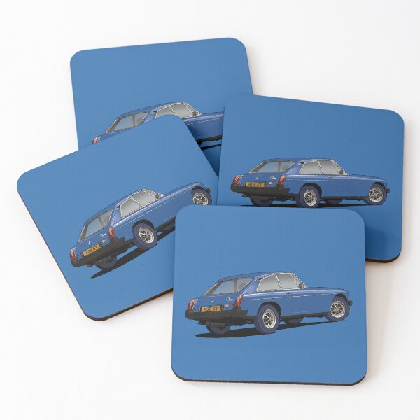 Item preview, Blue 1975 MGB GT Coupe rear designed and sold by Webazoot Industries - Car Art.