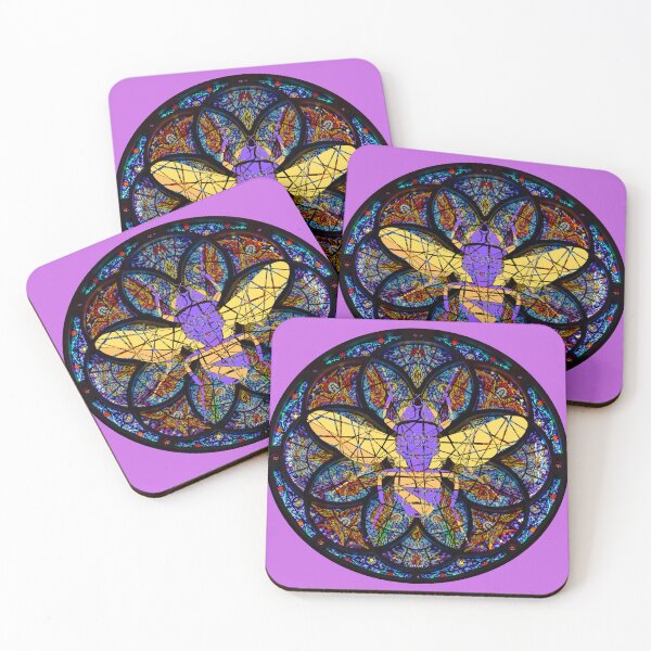 Item preview, Beautiful Bee Mosaic Pattern Colorful Design designed and sold by EarthArtDesigns.