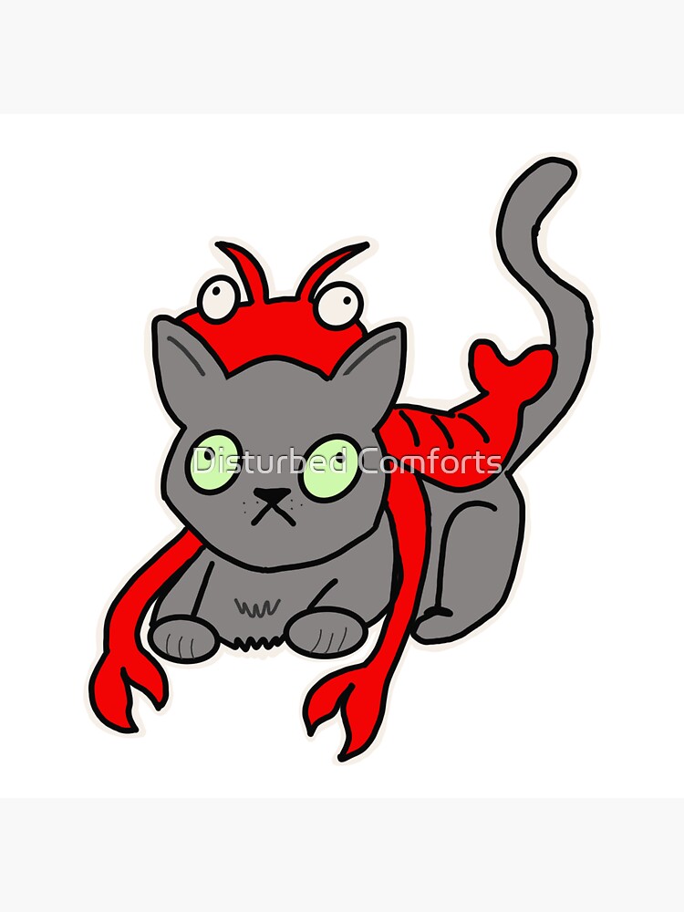 "Cat in lobster suit" Sticker for Sale by ZaidRyanArt Redbubble