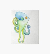 Green Octopus Art Board