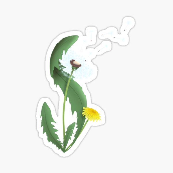 "Dandelion Flower Seeds Flight" Sticker for Sale by Th-ink-design
