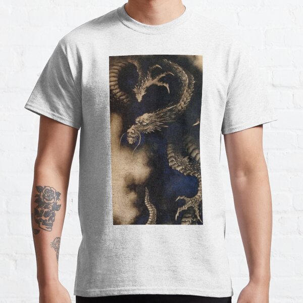 Hokusai - Dragon in Smoke Classic T-Shirt