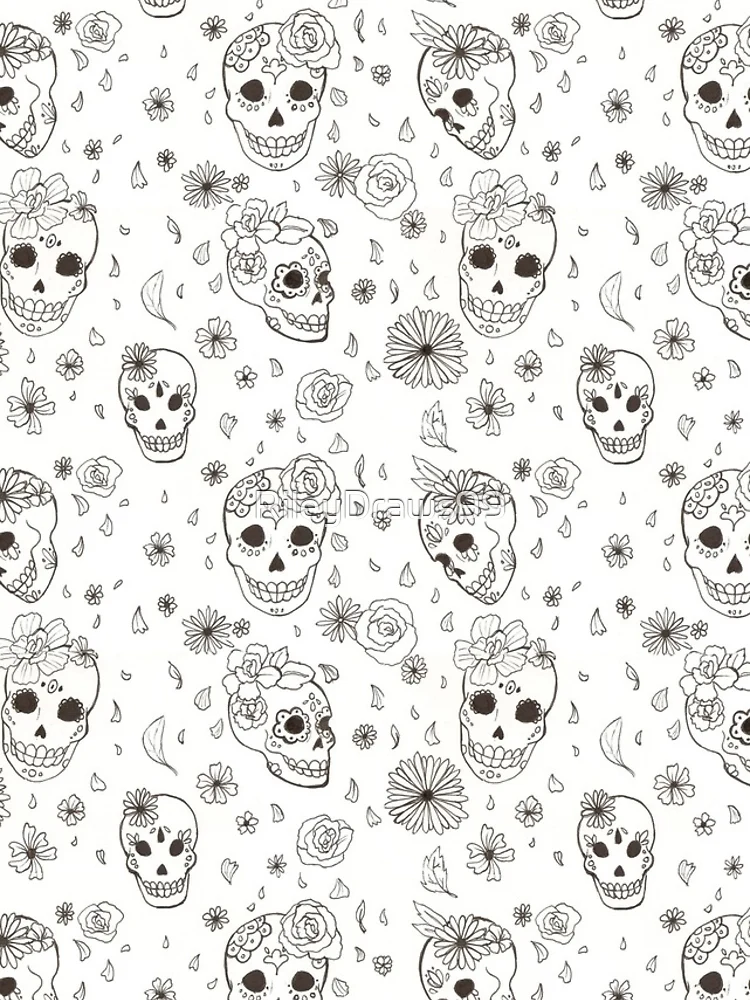 Thumbnail 5 of 5, iPhone Case, Sugar-Skull Pattern designed and sold by RileyDraws99.