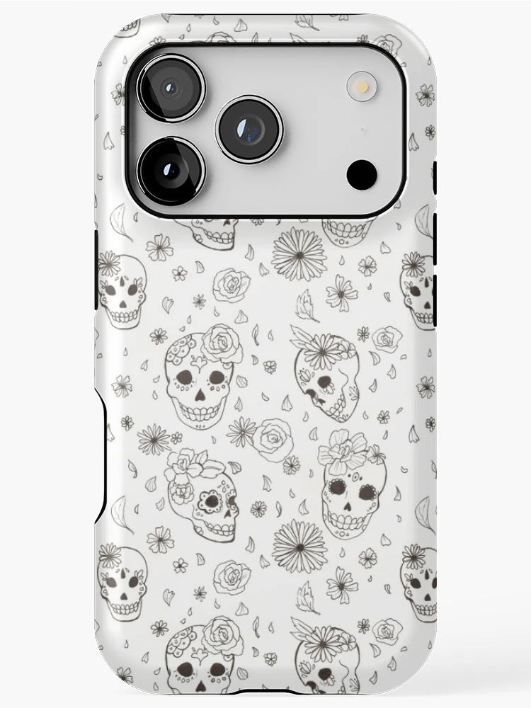 Thumbnail 1 of 4, iPhone Case, Sugar-Skull Pattern designed and sold by RileyDraws99.