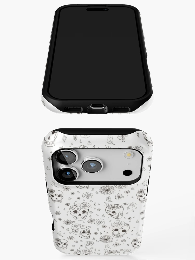 Thumbnail 3 of 4, iPhone Case, Sugar-Skull Pattern designed and sold by RileyDraws99.