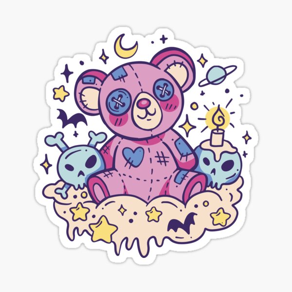 Japanese Teddy Bear Stickers for Sale