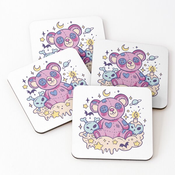 Item preview, Funny halloween Pastel Goth Teddy Bear Japanese Anime Kawaii  designed and sold by 1White-Rabbit.