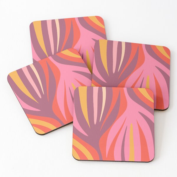 Item preview, Maldives Leaves Abstract Pattern Pink Purple Red-Orange Yellow designed and sold by kierkegaard.