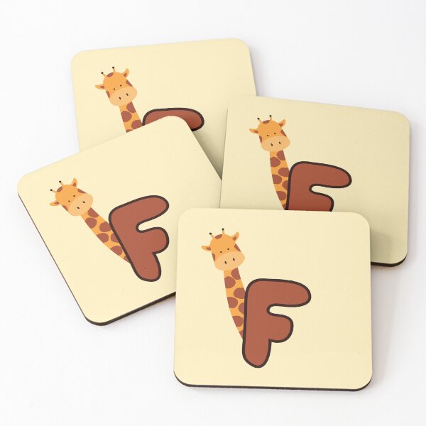 Item preview, Giraffe Monogram Letter F designed and sold by Lyssarien.