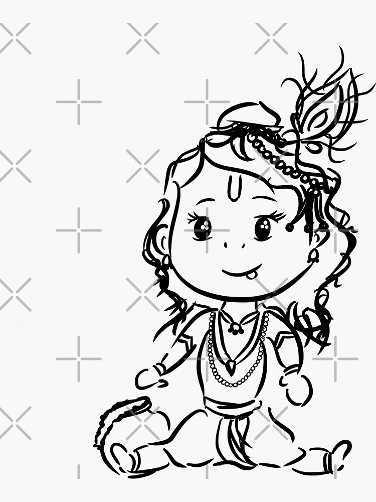 How to draw Krishna in easy steps | Lord Krishna step by step for kids |  Drawing Tutorials - YouTube