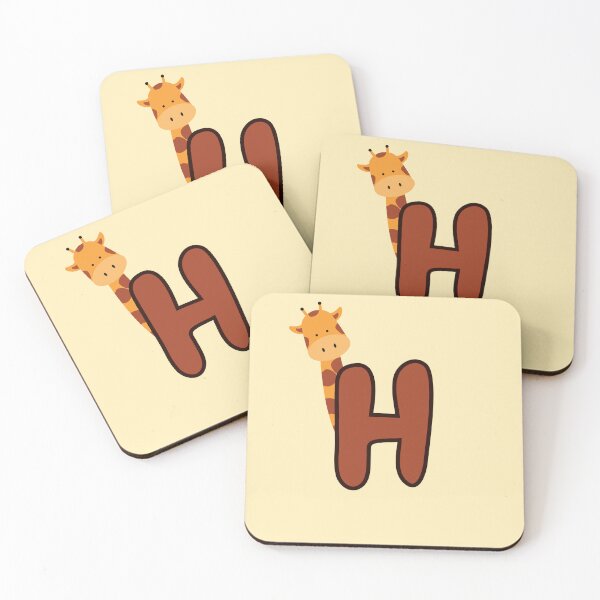 Item preview, Giraffe Monogram Letter H designed and sold by Lyssarien.
