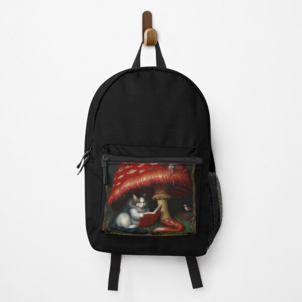 Item preview, Lewis the Cat, reading under a mushroom (Baroque) designed and sold by thecatandkettle.