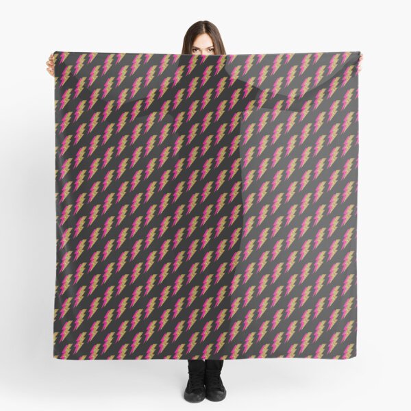 Lightning Bolt in Pink and Gold Glitter Scarf