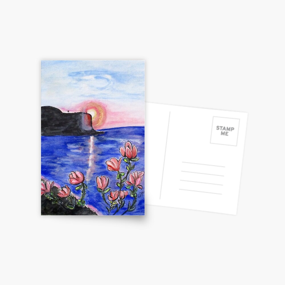 Pink Sunset Postcard