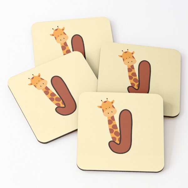 Item preview, Giraffe Monogram Letter J designed and sold by Lyssarien.
