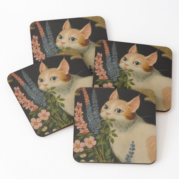 Item preview, Lena the Cat, smelling the flowers (Baroque) designed and sold by thecatandkettle.