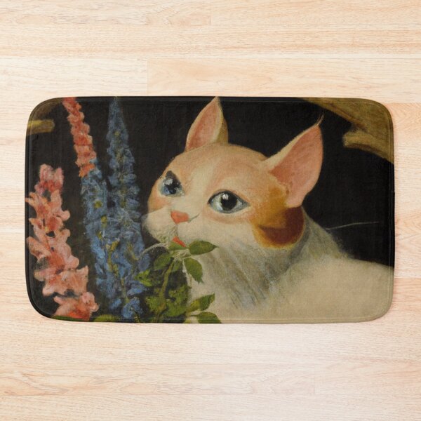 Item preview, Lena the Cat, smelling the flowers (Baroque) designed and sold by thecatandkettle.