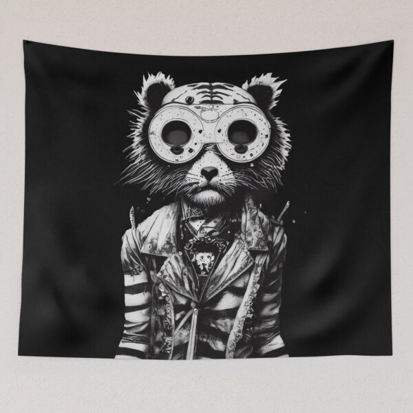 Item preview, Cool Punk Rock Pop Graffiti Tiger Animal designed and sold by TheWildFlix.