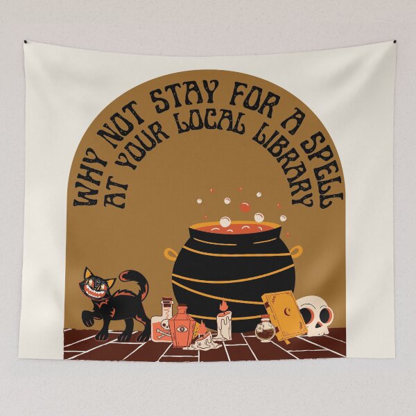 Item preview, Stay for a Spell at your Local Library designed and sold by Cucubert.