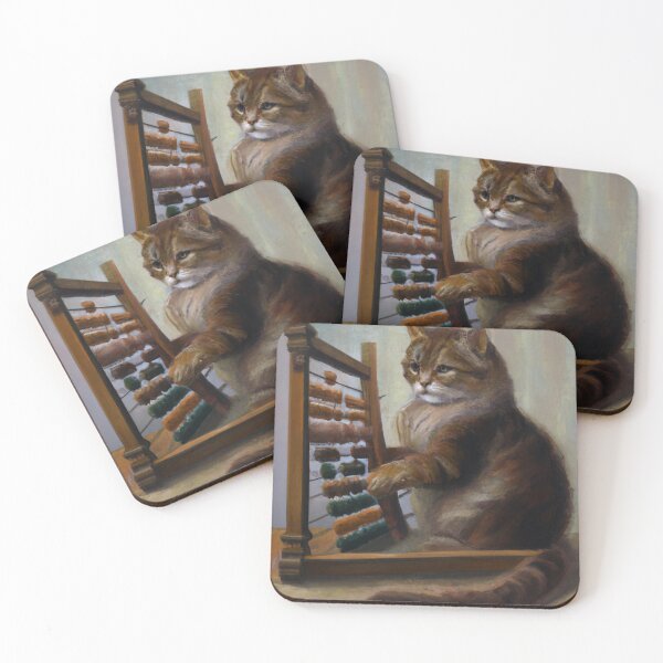 Item preview, Remy the Cat, doing math (Romanticism) designed and sold by thecatandkettle.